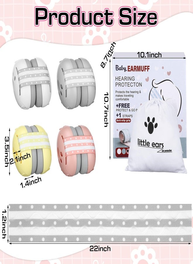 Copkim 4 Pack Baby Ear Protection for Babies and Toddlers up to 36 Months Infant Noise Cancelling Headphones Ear Muffs Against Hearing Damage Improves Sleep Travel Baby Bags - Image 2